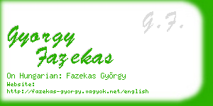 gyorgy fazekas business card