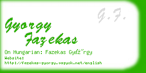 gyorgy fazekas business card